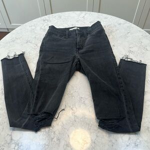 Madewell 9” gray mid-rise  skinny jean